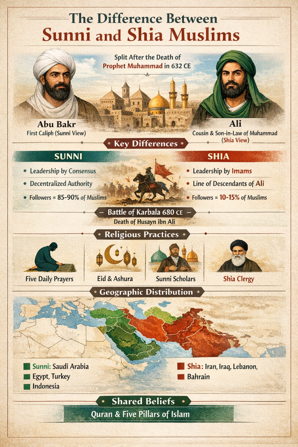 Report: The Difference Between Sunni and Shia Muslims