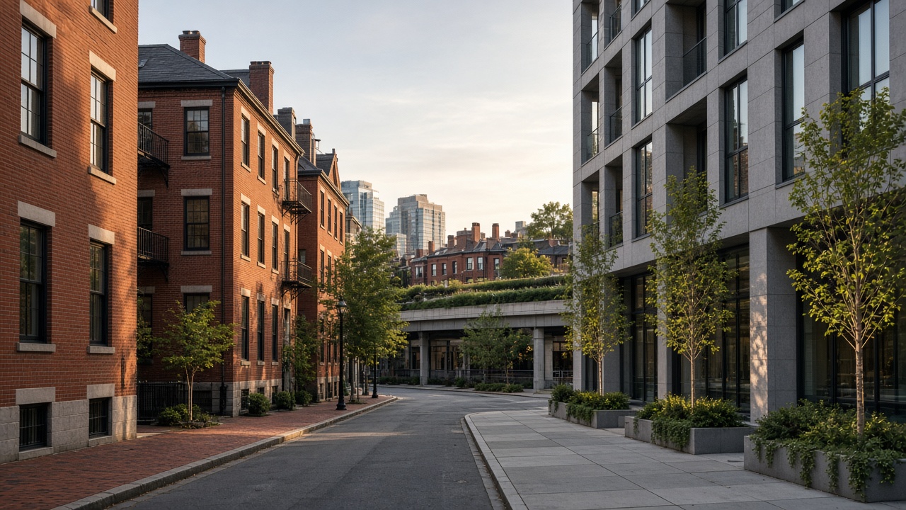 North End Cross Street Gateway Split Over Modern Design